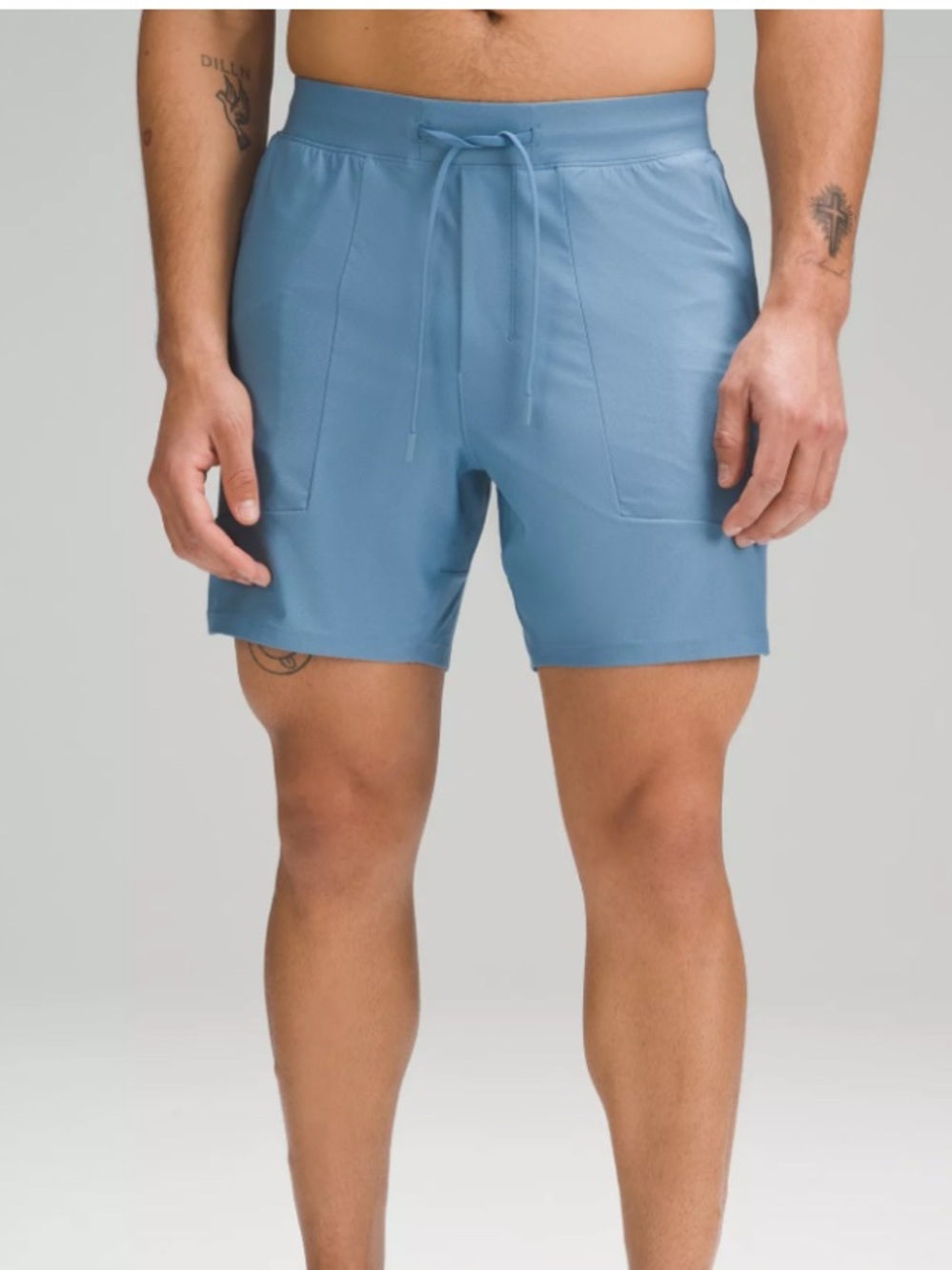Lululemon License to Train Short 7" LinerLess Pique Size Small Utility Blue